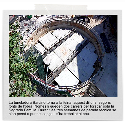 El túnel del TGV segueix endavant | Adif, AVE, Sagrada Família, tren, tuneladora