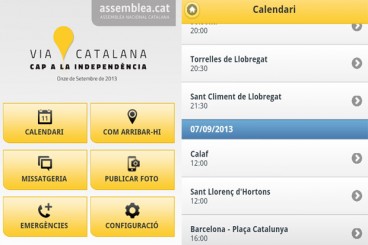 L’ANC crea una aplicació mòbil amb informació de servei per a la Via Catalana