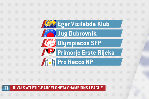 L’Atlètic-Barceloneta ja coneix els rivals a la Champions | Champions waterpolo