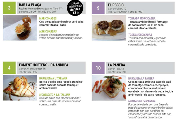 La tapa “mariconades” de la ruta gastronòmica d’Horta-Guinardó es dirà “caprici” | restauració, tapes