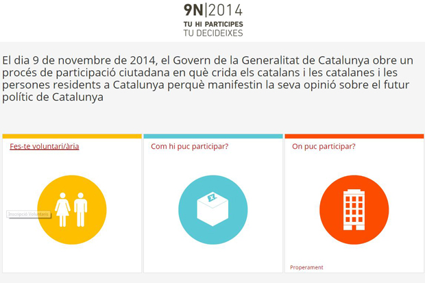 Més de 14.000 catalans s’inscriuen al voluntariat per al 9-N |