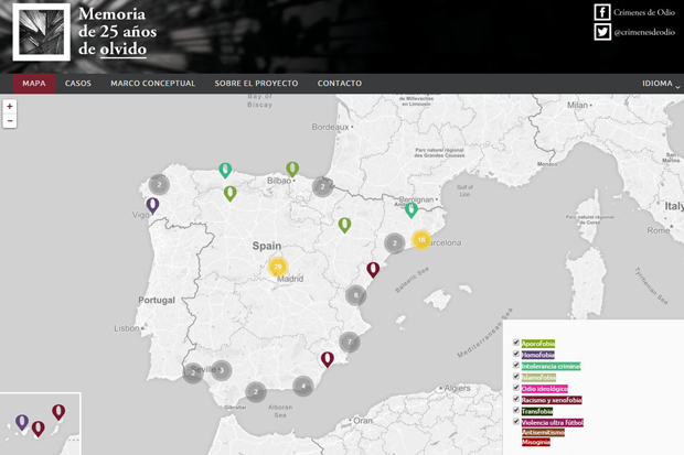 Una pàgina web recorda els 86 crims d’odi que s’han produït a l’estat els últims 25 anys | investigació, racisme, religió, webs