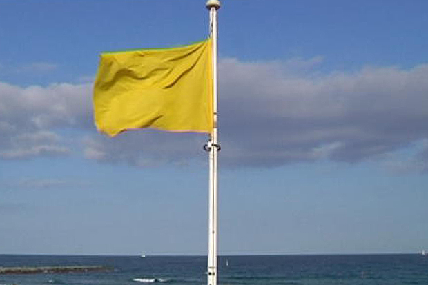 Bandera groga per meduses al Bogatell i a Nova Icària | platges, Protecció Civil