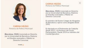 Mejías ja s’atribuïa un màster i un postgrau al web de Cs del 2015