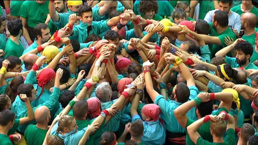 Pinya dels Castellers de la Sagrada Família al Concurs de Castells