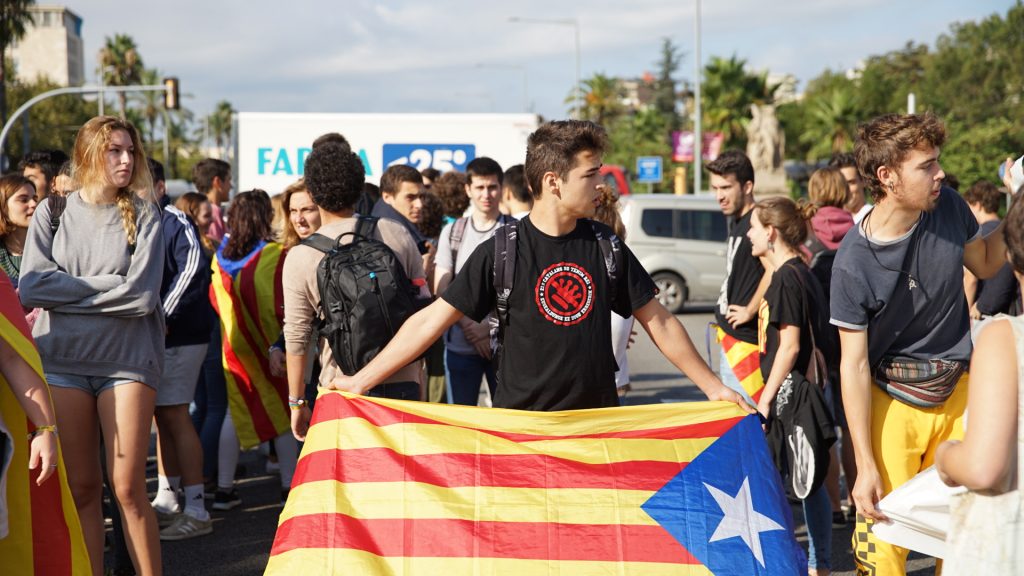 estudiants tallen Diagonal