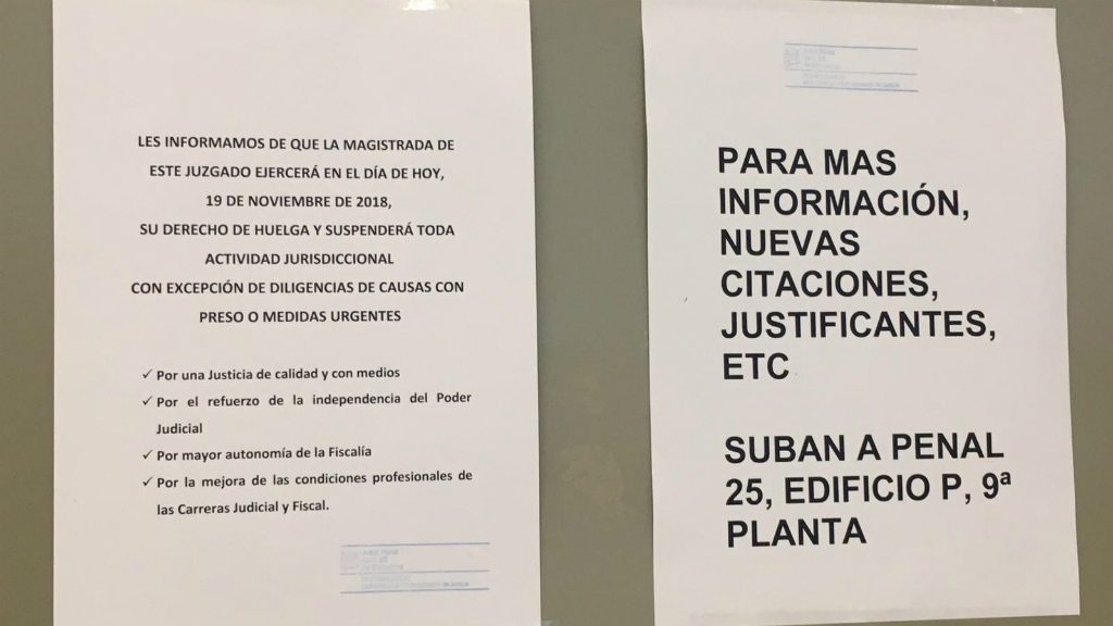 paper informa usuaris vaga jutjats