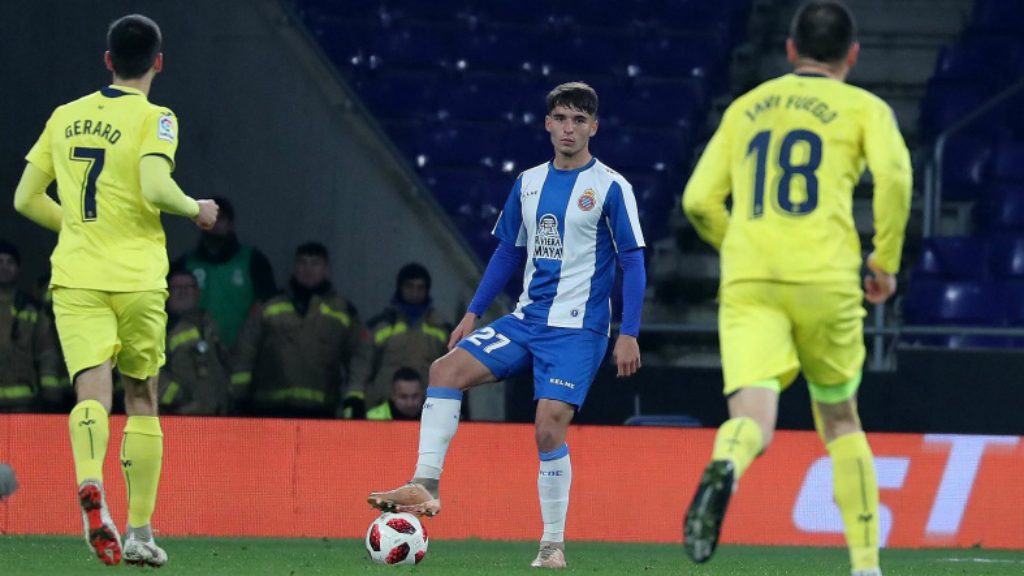 Lluis López durant l'Espanyol - Vila-real