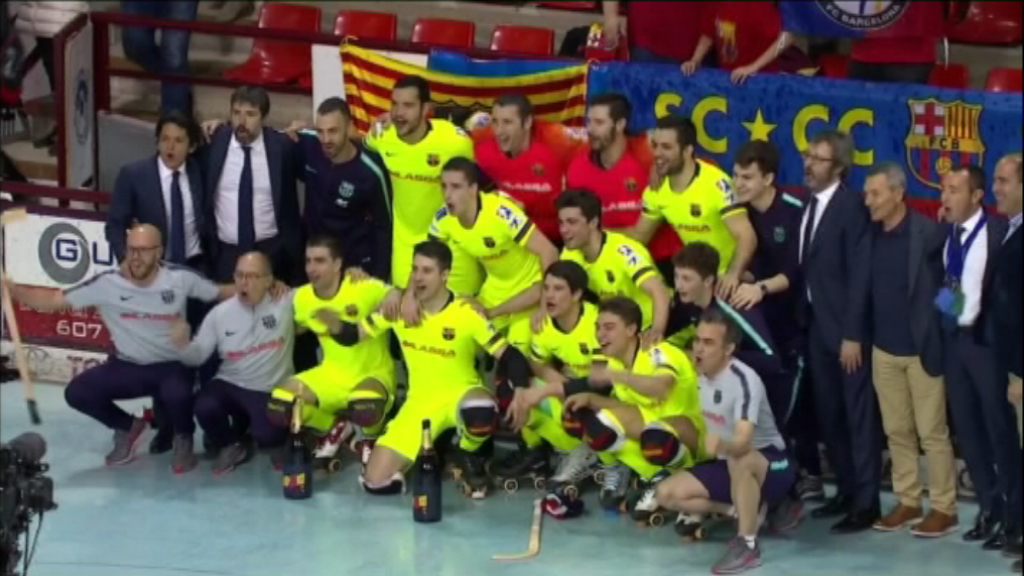 FC Barcelona hoquei patins, campió de Lliga