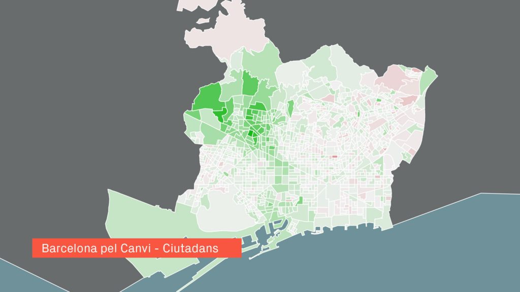 Així ha canviat el mapa de seccions censals entre les eleccions municipals del 2015 i del 2019 | Barcelona en Comú, Ciutadans, eleccions municipals 2019, ERC, Junts per Catalunya, PP, PSC