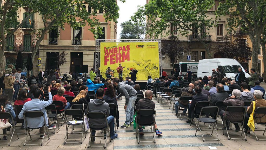 Acte de campanya de la CUP a Gr&agrave;cia