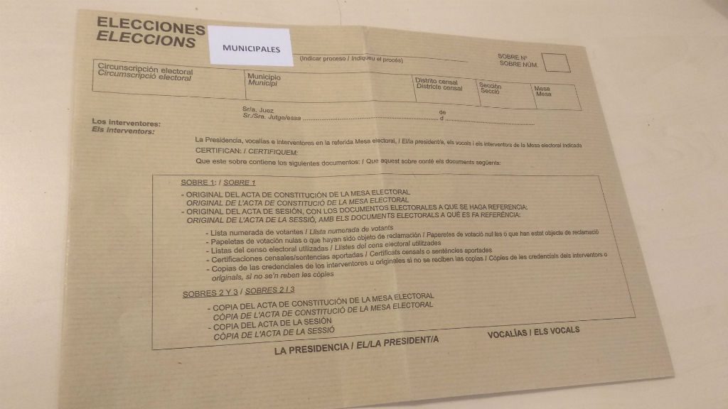 sobre escrutini eleccions 