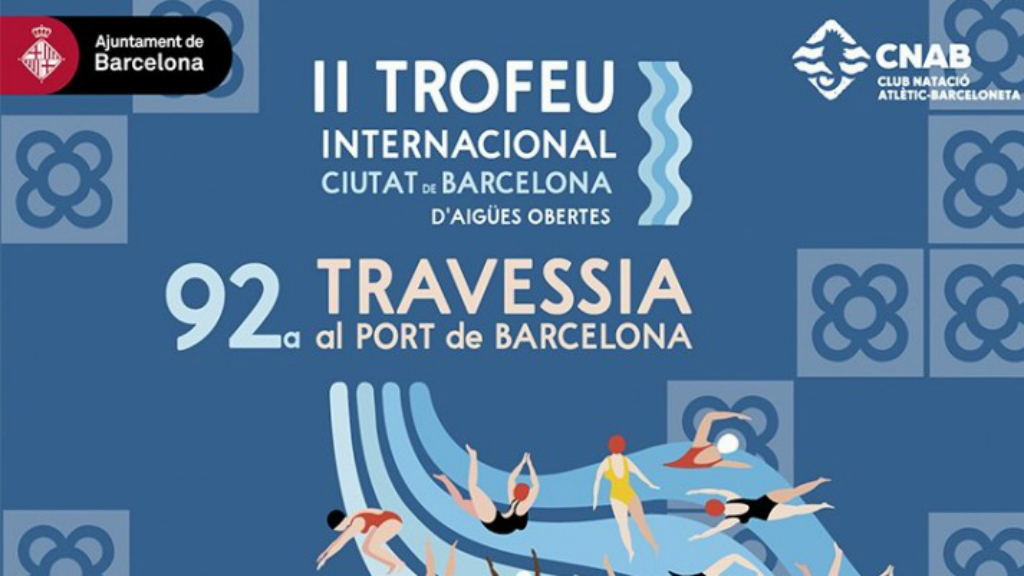 Cartell promocional Travessia Port Barcelona CN Atlètic-Barceloneta