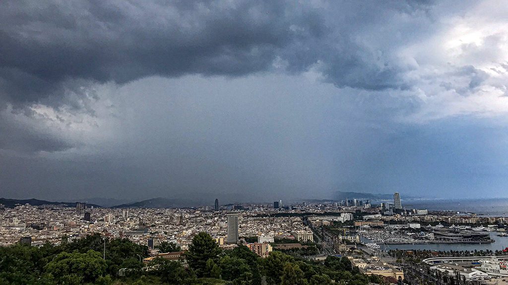 La tempesta de Barcelona vista des de Collserola | Barcelona, tempesta