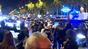 Almenys un detingut durant els talls de trànsit a la Meridiana