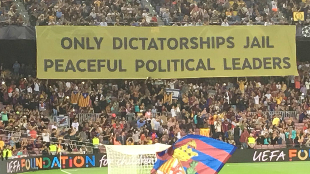 pancarta camp nou presos