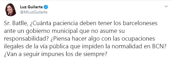 tuit Luz Guilarte acampada