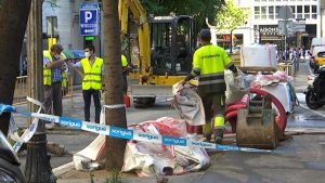 Comencen les obres del nou carril bici a la via Augusta