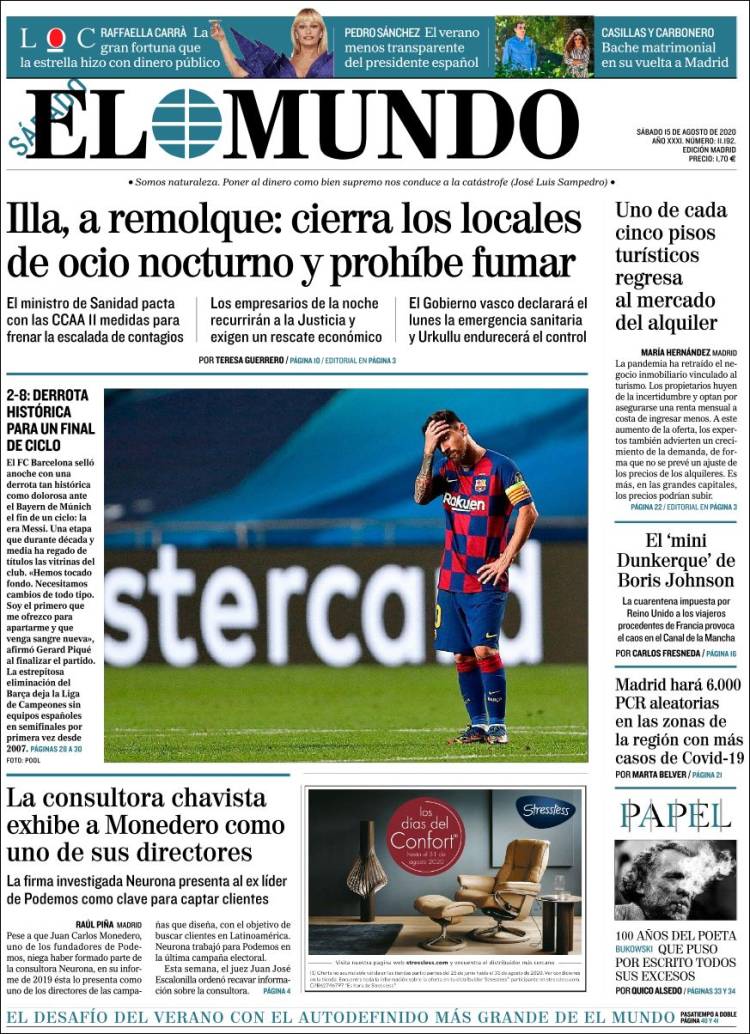 Les portades de la humiliació del Barça a mans del Bayern | Champions League
