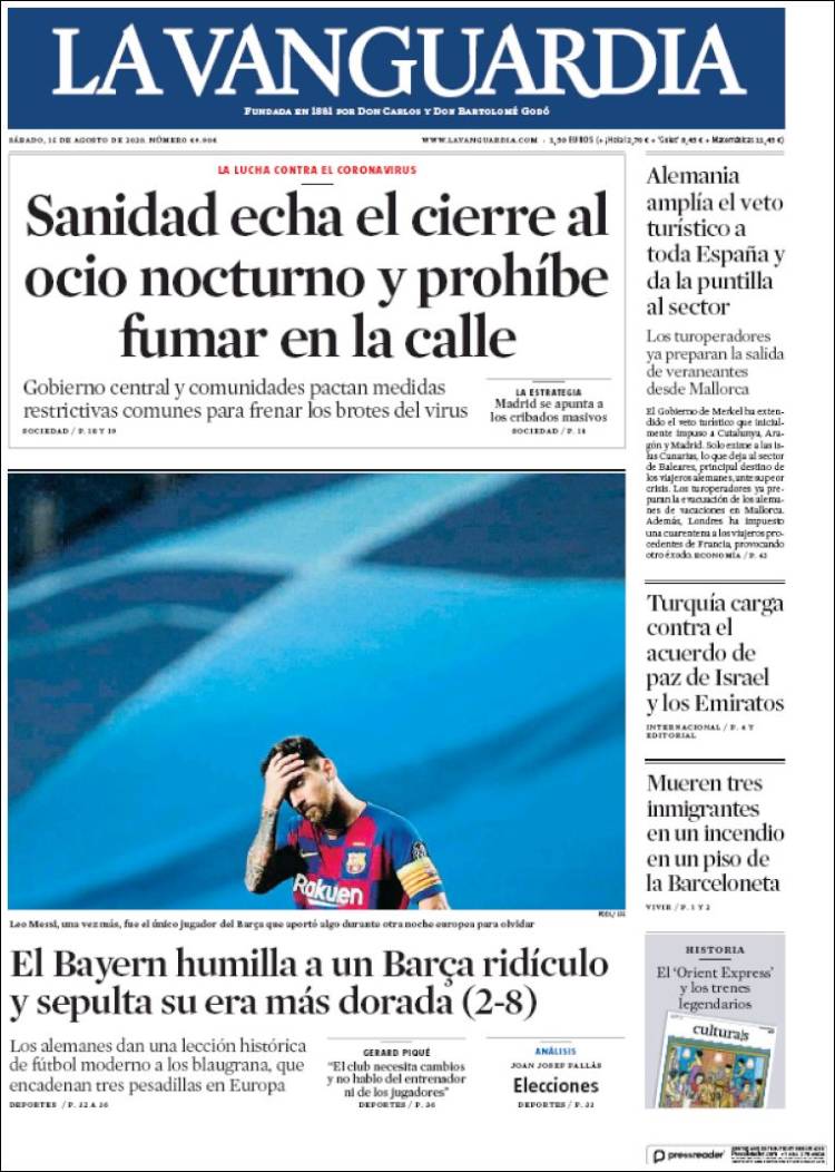 Les portades de la humiliació del Barça a mans del Bayern | Champions League