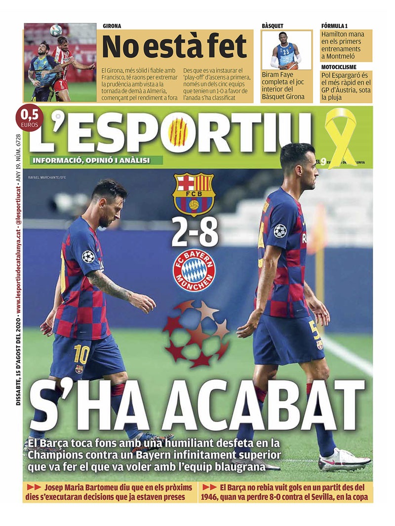 Les portades de la humiliació del Barça a mans del Bayern | Champions League