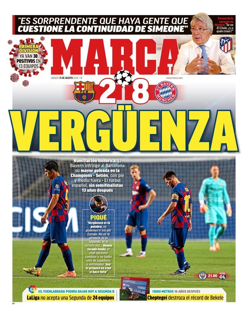 Les portades de la humiliació del Barça a mans del Bayern | Champions League