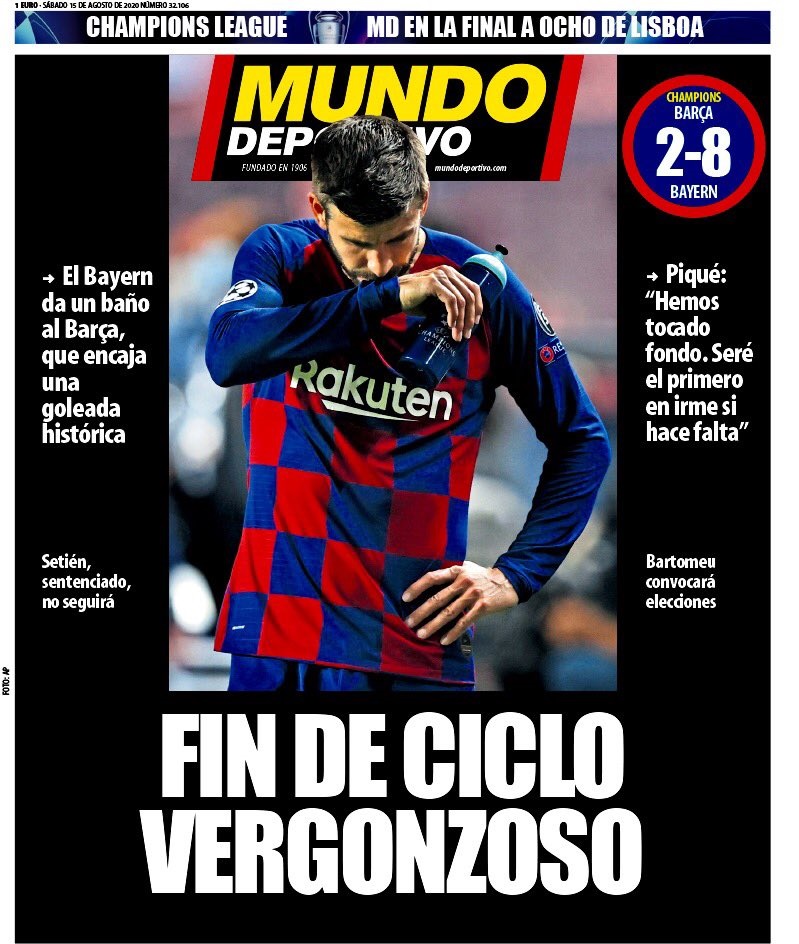 Les portades de la humiliació del Barça a mans del Bayern | Champions League