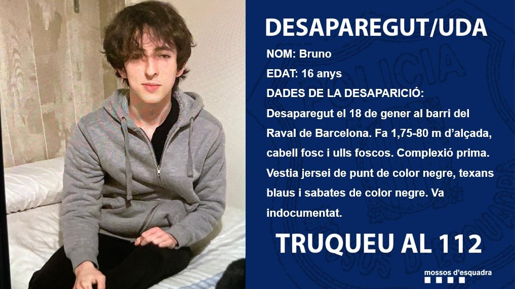 Bruno noi desaparegut Raval