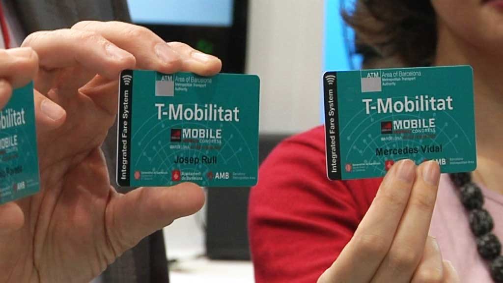 Detall de la T-Mobilitat en la presentació