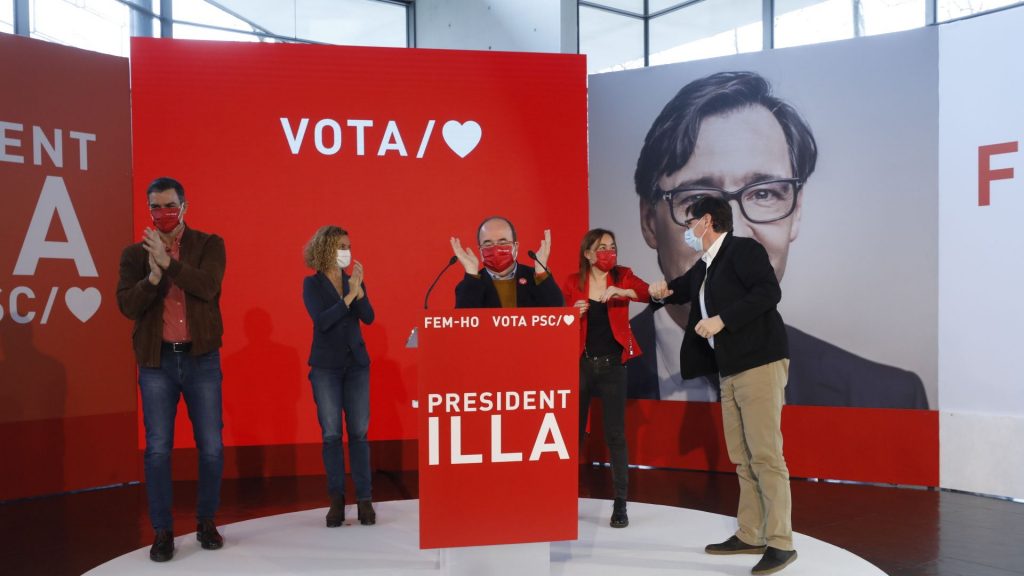 Illa (PSC): "Ni hi haurà tripartit ni hi haurà procés, tindrem un nou govern progressista" | campanya electoral, eleccions Catalunya 2021, Miquel Iceta, Pedro Sánchez, PSC, Salvador Illa