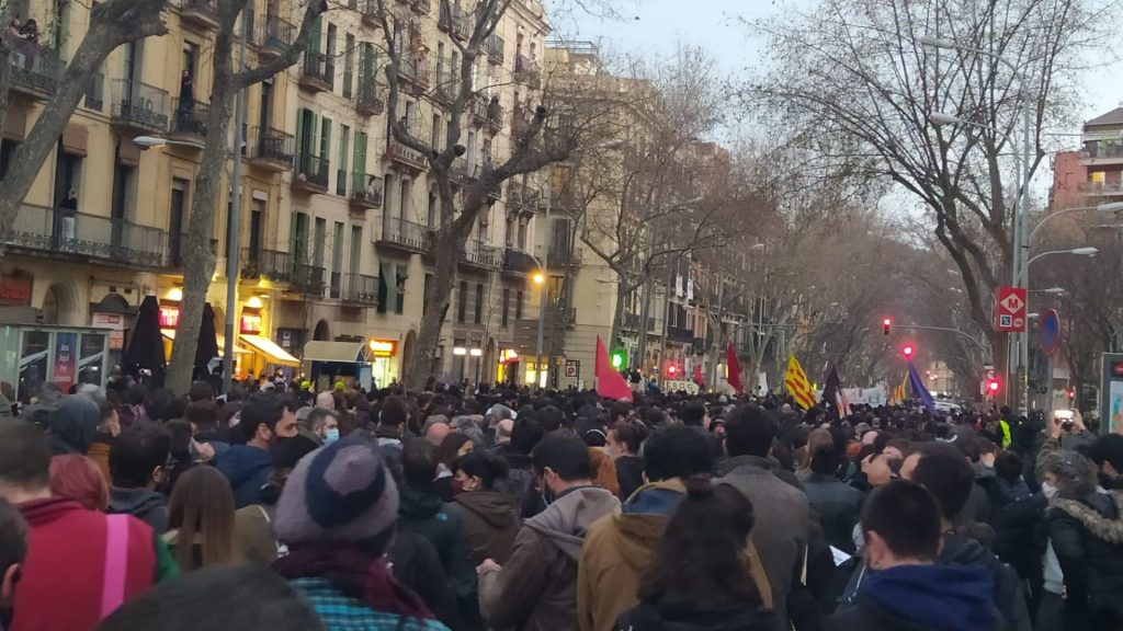 Manifestaci&oacute; a Barcelona