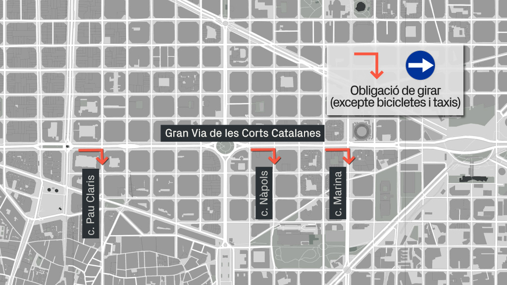 Mapa lateral Gran Via modificacions