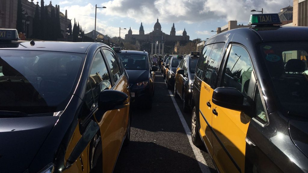 concentracio taxistes contra uber