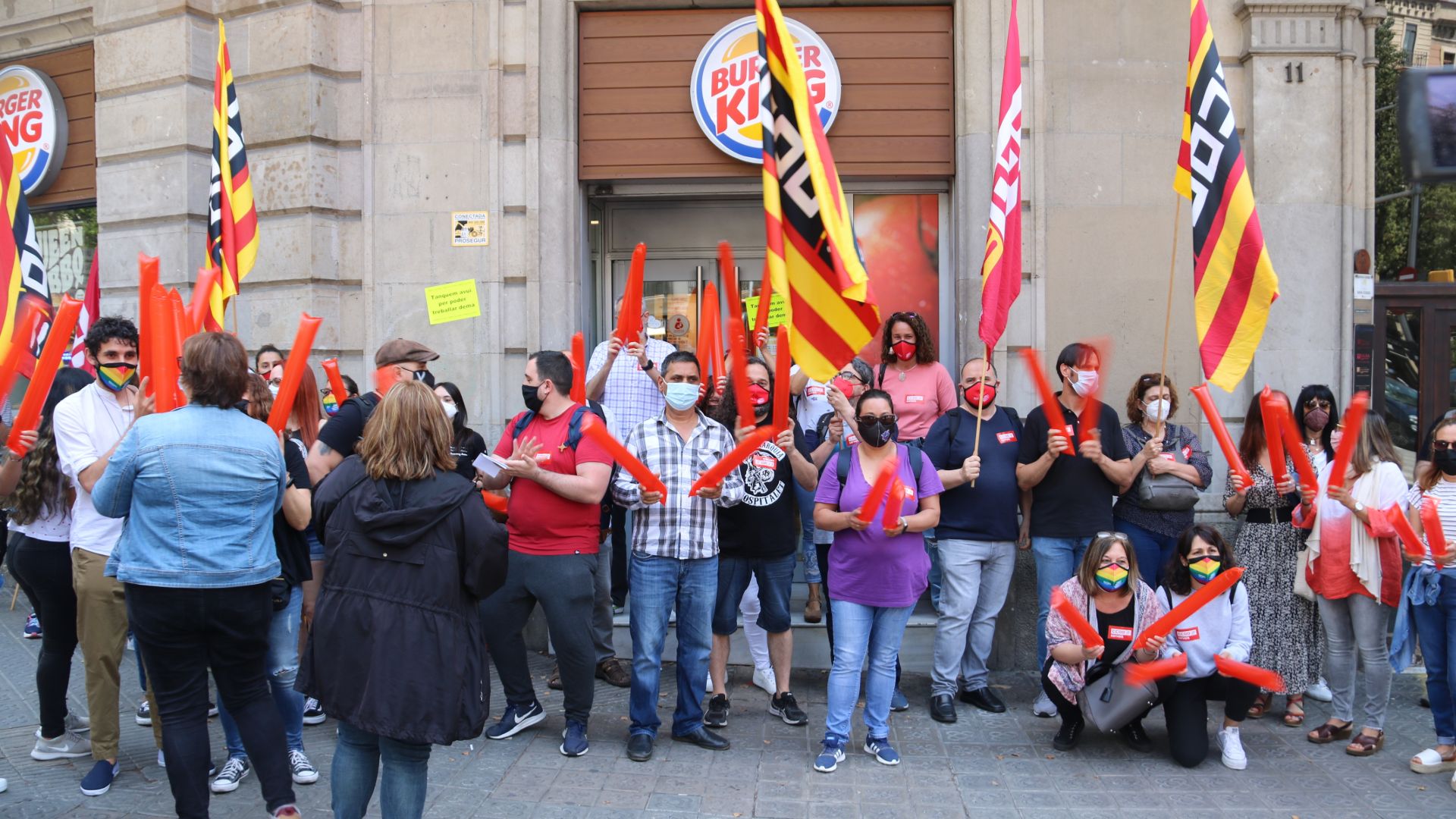 protesta dels treballadors de Burger King