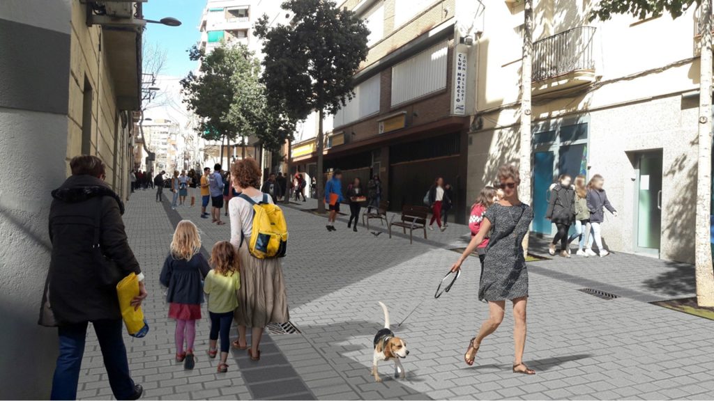 Obres per avançar en la superilla d'Hostafrancs: plataforma única i menys aparcaments | obres, superilles, zones de vianants