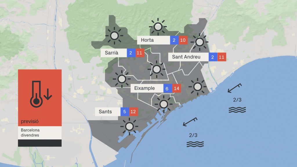Previsió del temps per a divendres, 7 de gener del 2022: nit gèlida als barris de muntanya i dia radiant arreu | fred, hivern, previsió del temps