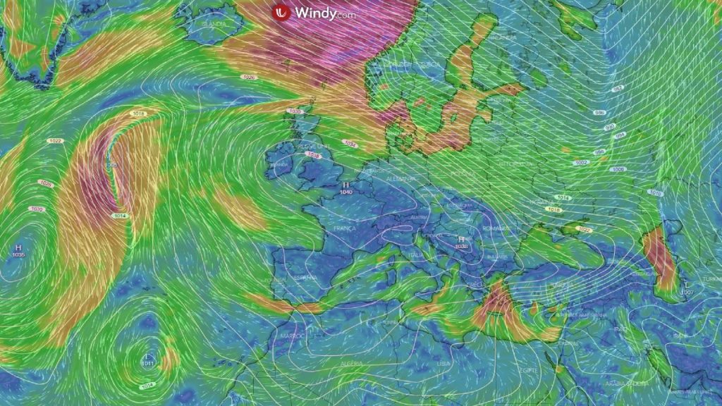 mapa pressió windy 14 gener