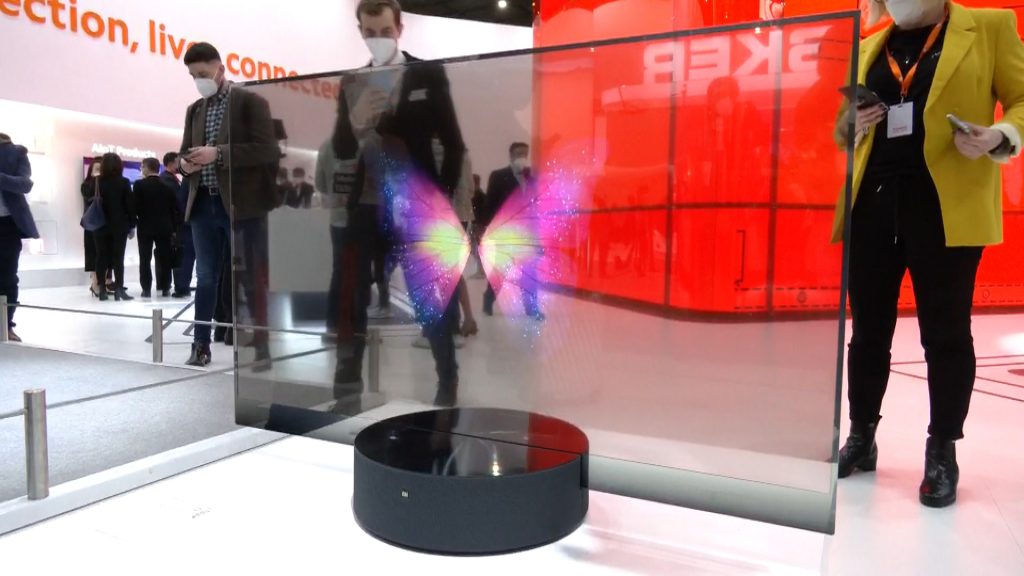 televisor transparent mobile world congress