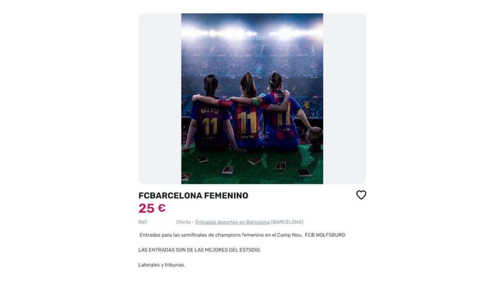 Prolifera la revenda d'entrades del Barça-Wolfsburg: es venen 10 vegades més cares | Champions League, futbol femení