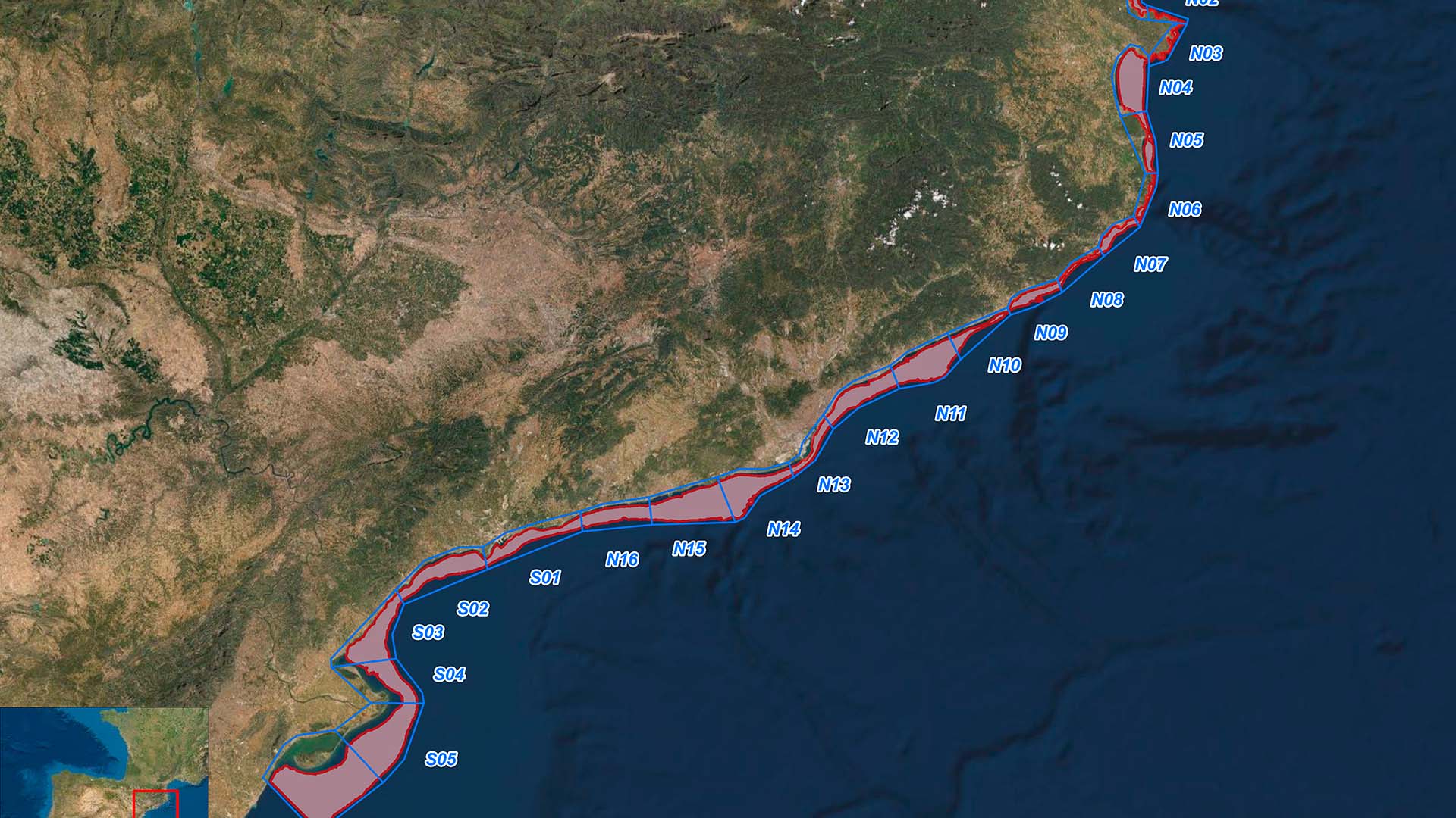 Mapa hàbitats marins de Catalunya