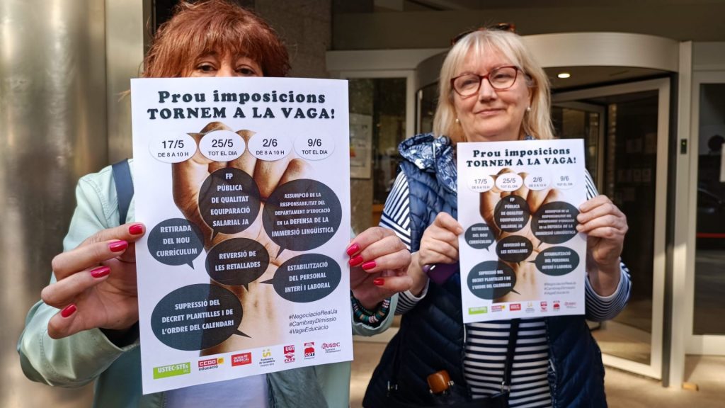 cartel huelga educación