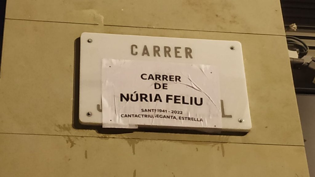 Canvien de matinada el nom del carrer de Joan Güell pel de Núria Feliu | carrers, necrològiques, nomenclàtor