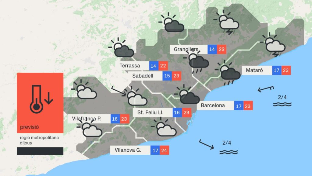 Previsió del temps per a dijous, 29 de setembre: tarda moguda | previsió del temps