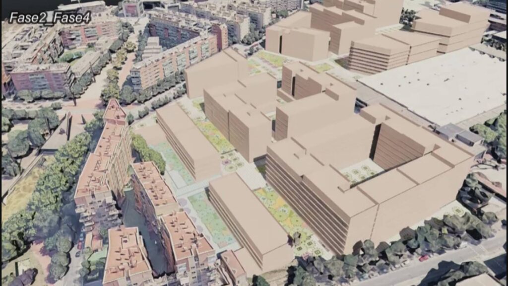 Els veïns fan una recreació en 3D per demostrar que els edificis a la Mercedes-Benz seran massa alts | Ajuntament de Barcelona, queixes veïnals