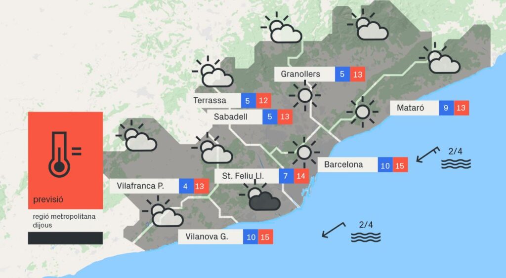 Previsió del temps per a dijous, 1 de desembre: l'hivern meteorològic comença amb fresca |