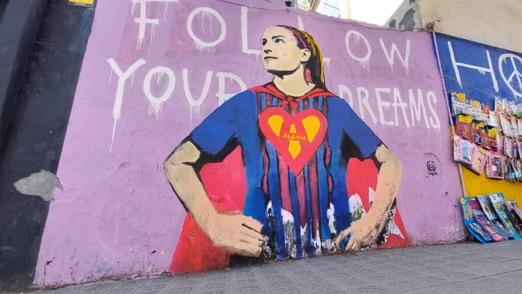 Tvboy restaura el mural d'Alexia Putellas vandalitzat amb insults lesbòfobs | Art, art urbà