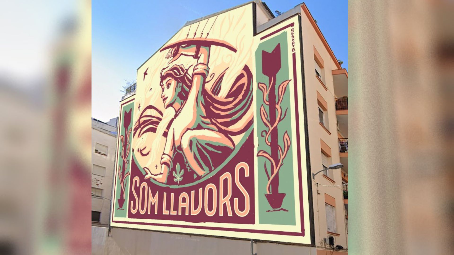 L'estudi Reskate crearà un mural de grans dimensions per reivindicar la identitat de Sants-Badal | art urbà, memòria històrica
