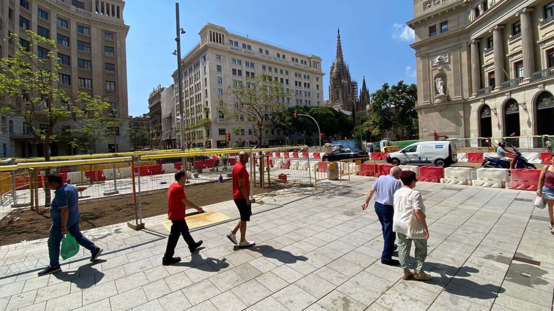 La reforma de la via Laietana continuarà fins a Correus al setembre