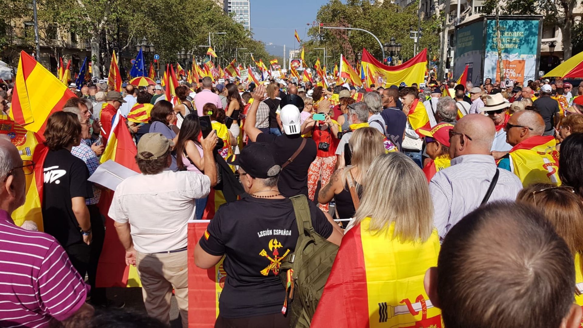 carrers tallats manifestació 12 octubre barcelona