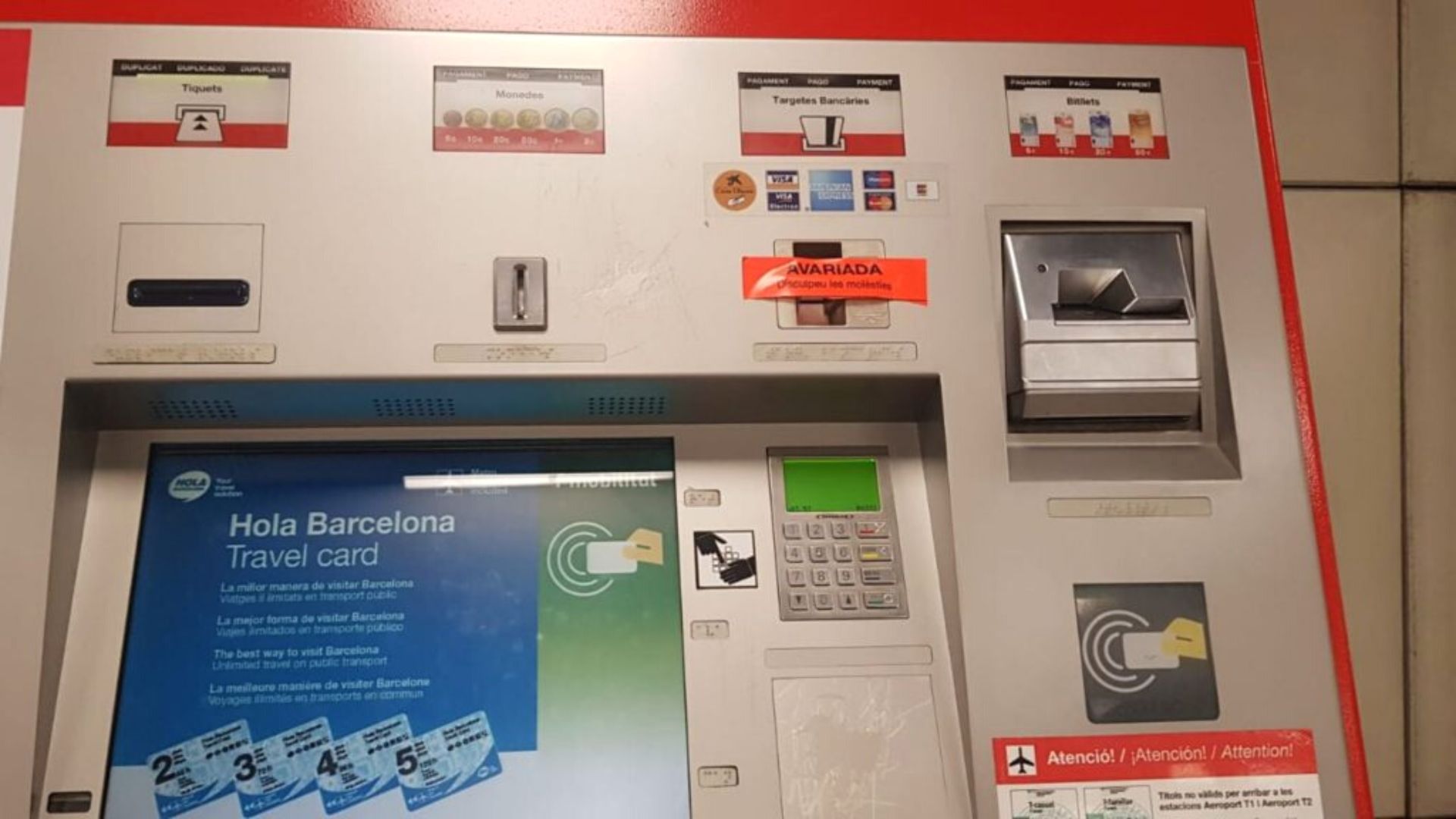 pagament targeta metro
